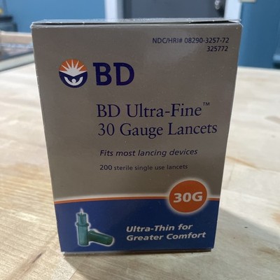 BD ULTRA FINE 30 GAUGE LANCETS  200 COUNT  STERILE/SINGLE USE/UNOPENED