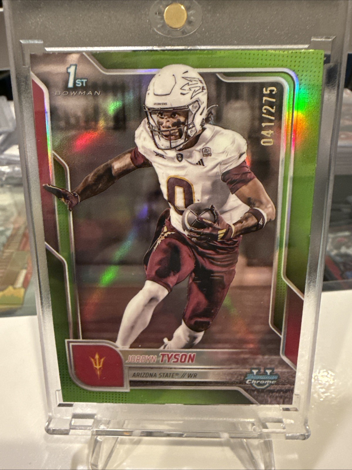 2025 Bowman Chrome University JORDYN TYSON 1st Lime Green Refractor /275 🔥 ASU