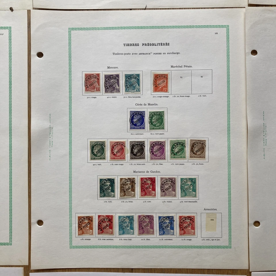 FRANCE 1922/1988 COLLECTION DE TIMBRES PRÉ OBLITÉRÉS - Photo 2/4