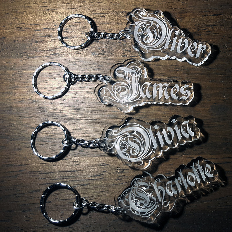 MADE IN UK PERSONALISED ANY Name 5mm Thick CHUNKY Keyrings Keychain Best Selling | UK - Foto 9