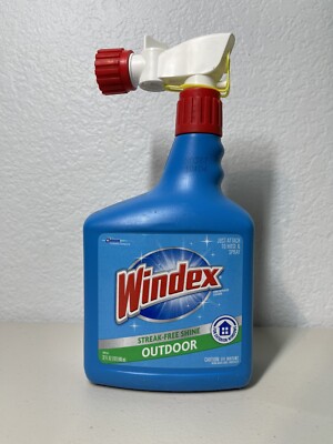 Windex Outdoor Glass and Patio Cleaner Spray Streak Free Attach To Hose, 32 oz