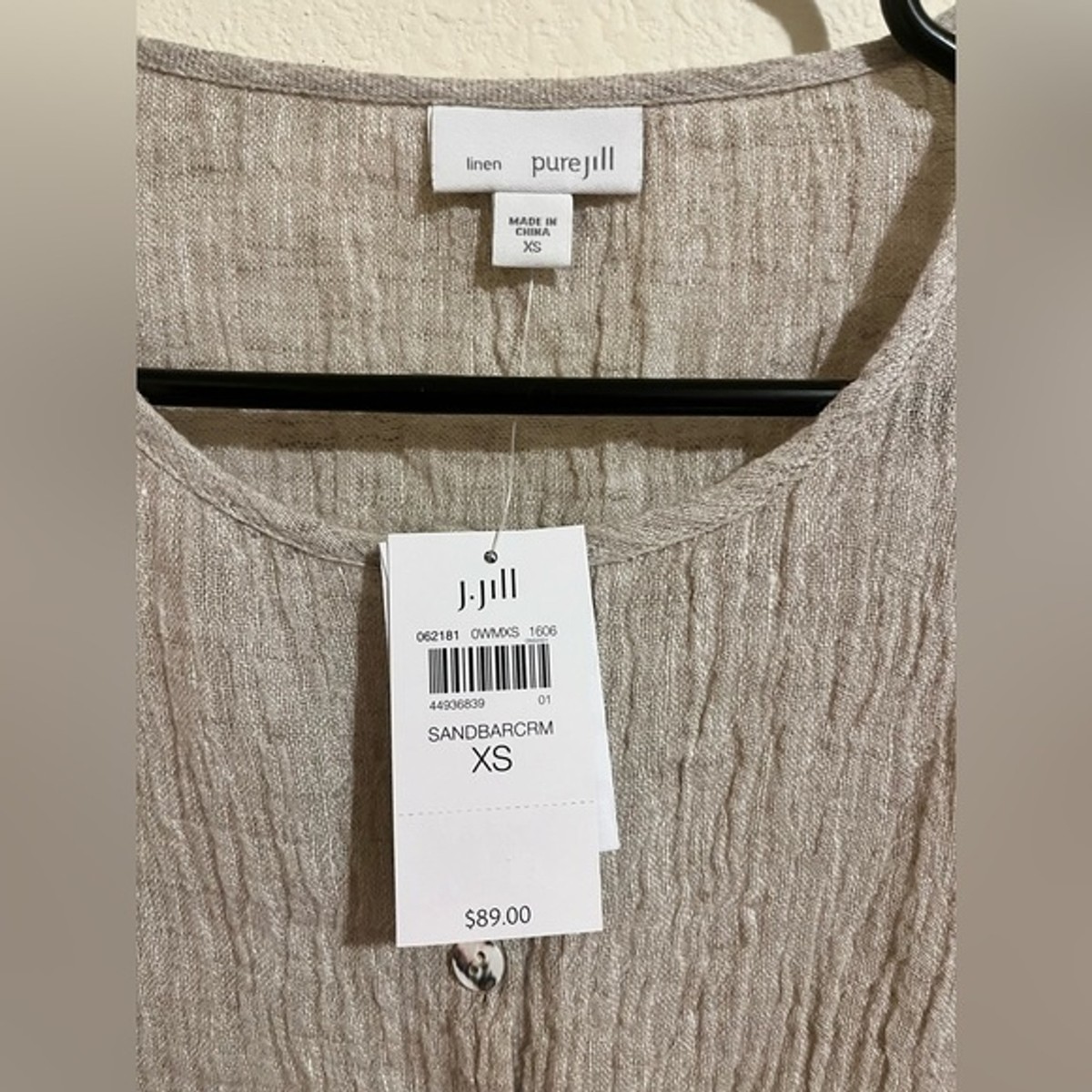 Pure Jill 100% linen top XS