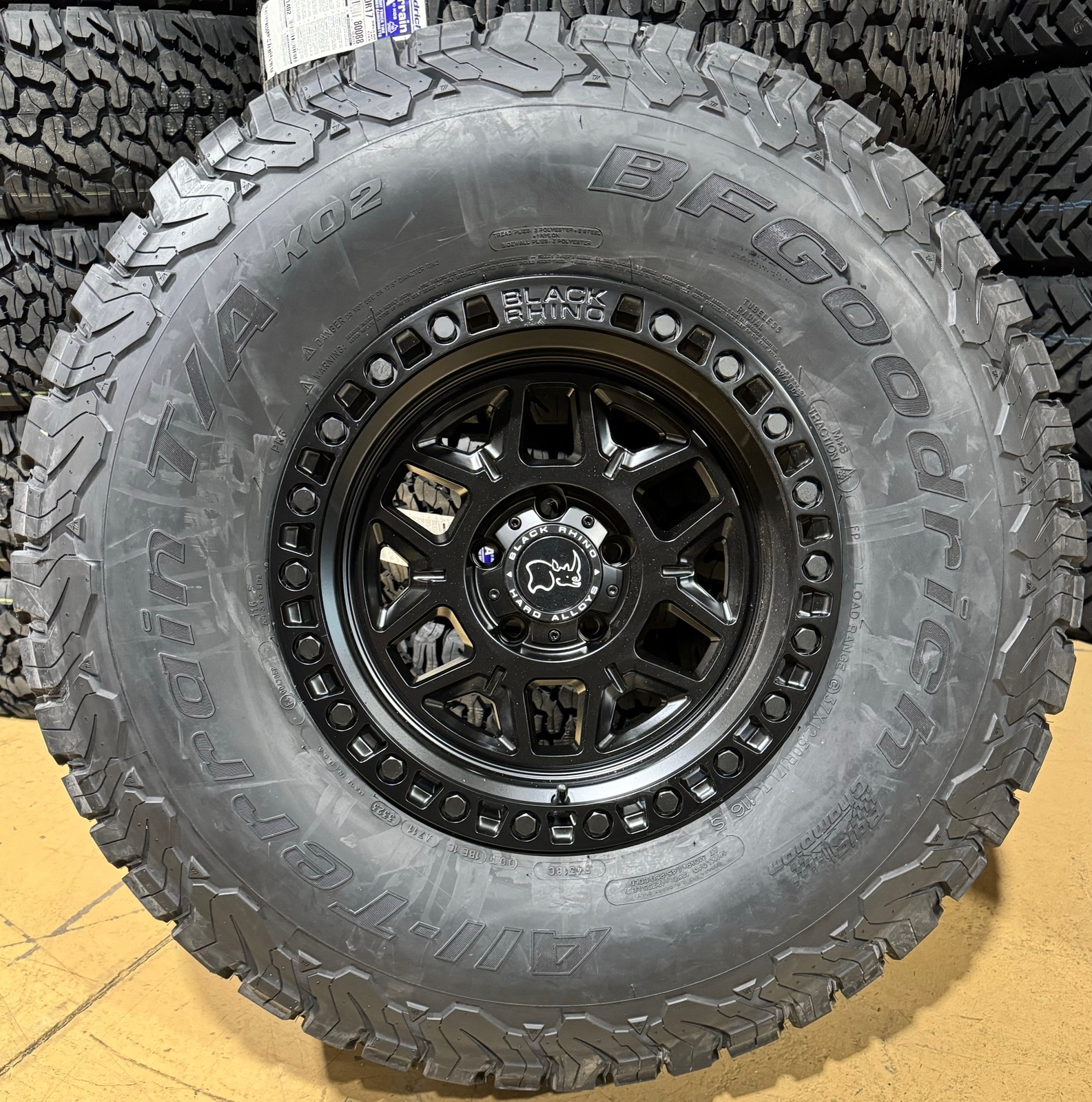 4) 17x9 Black Rhino Kelso Wheels 37