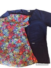 Landau Scrub Tops 2 Pack Small