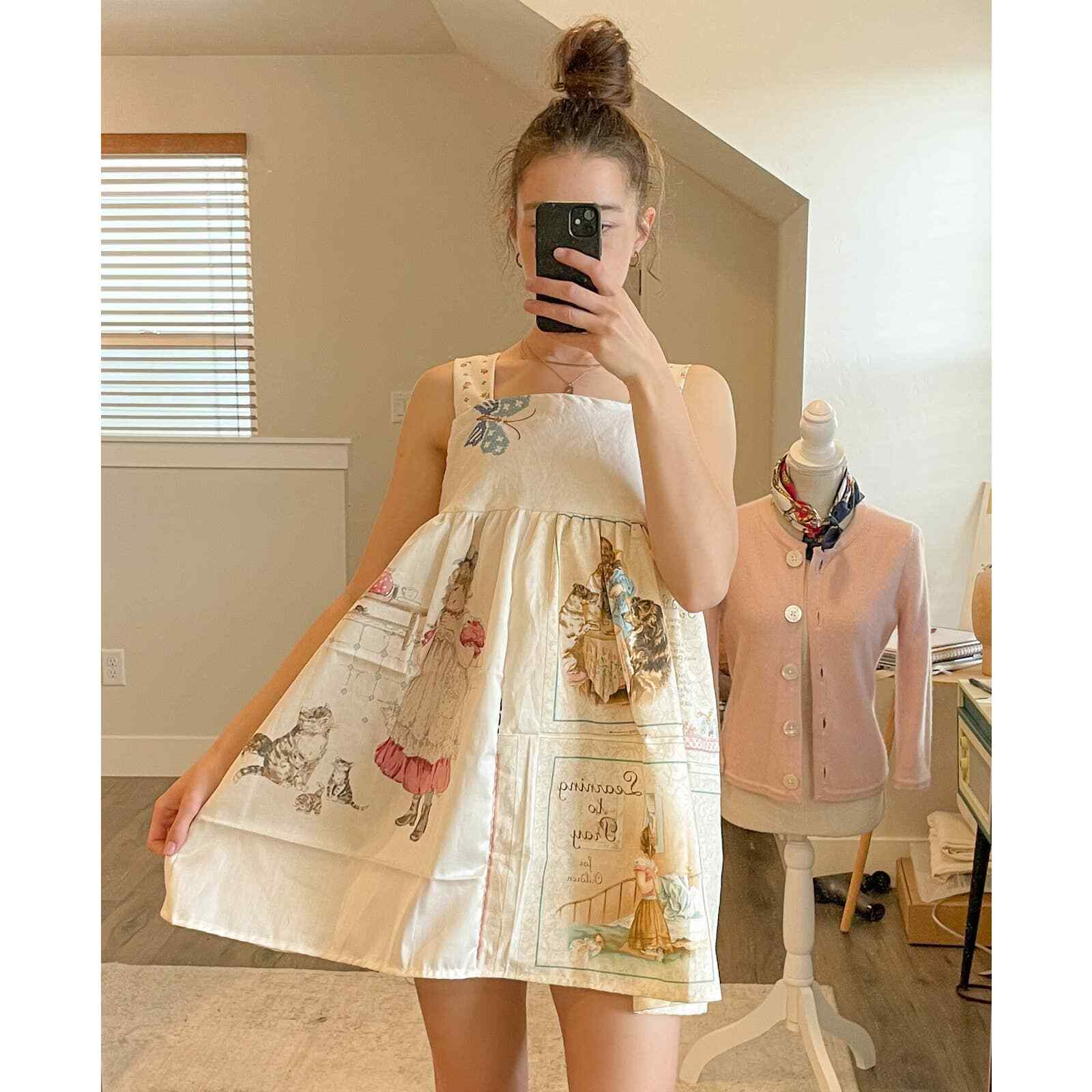 Handmade patchwork dress-Small - image 4