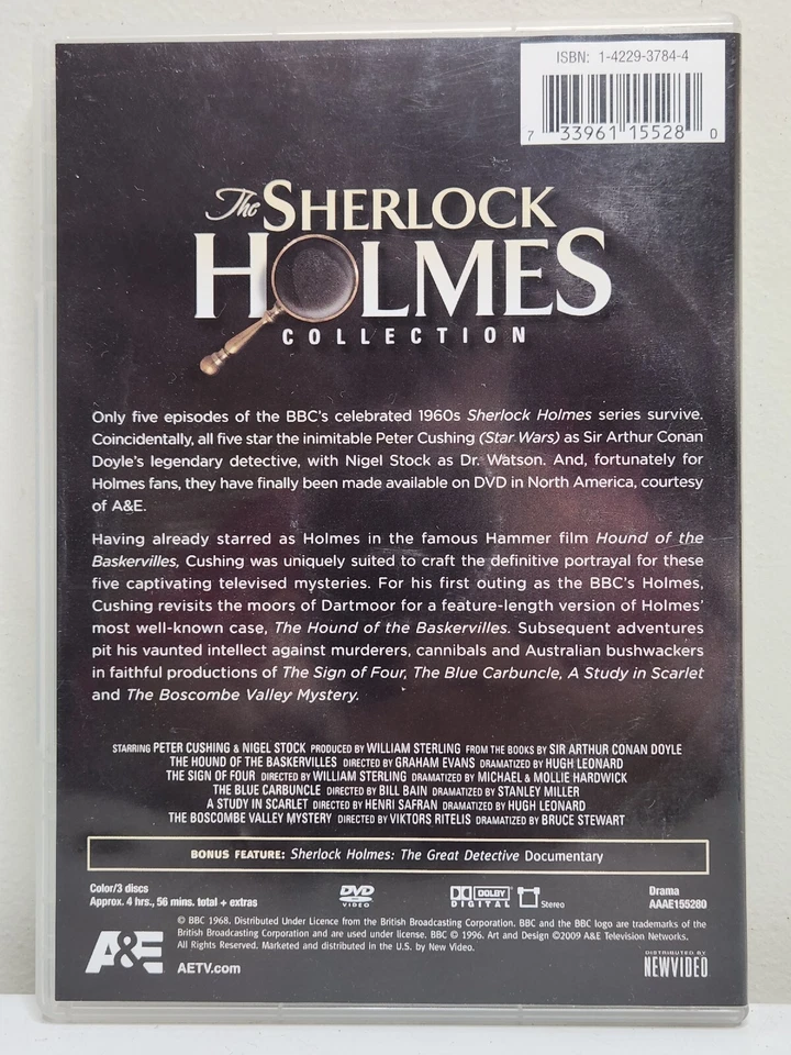 The Sherlock Holmes Collection (DVD, 2009, 3-Disc Set) - Image 2 of 4