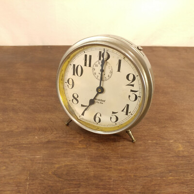 1920年代 Westclox アンティーク 自動車用時計 USA製 Antique 1920s Westclox BIG BEN Nickel Peg Leg Repeater Alarm Clock