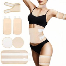 6 PCS Adjustable Castor Oil Pack Wrap for Women Reusable Organic Cotton Pack Kit