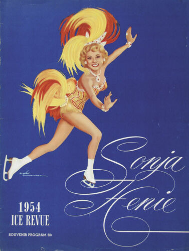 Sonja Henie Ice Revue 1954 Program pamiątek Jazda figurowa na lodzie Iceskating - Zdjęcie 1 z 1