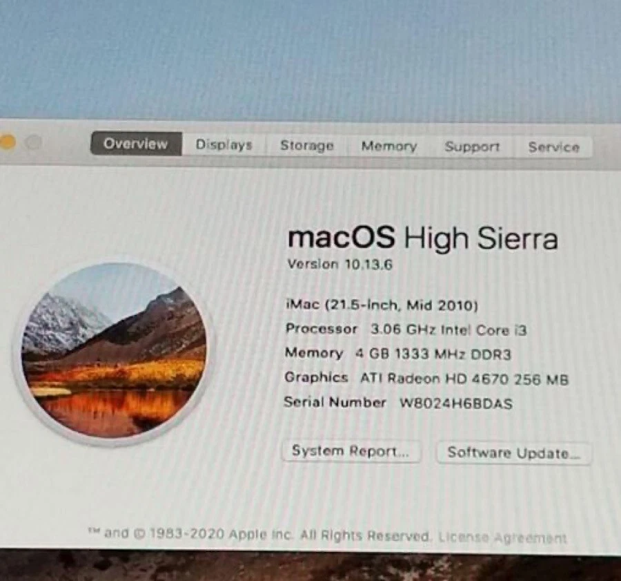 Apple iMac A1311 21.5 inch Desktop - MC508LL/A with Apple Keyboard - Image 3 of 4