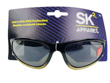 NEW KIDS SUNGLASSES SK2 Black Gold Yellow Geometric Pattern BOY GIRL UNISEX