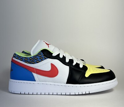 Nike Air Jordan Low GS Black/LT Fusion Red-White DH5927-006 Size  6Y/Womens