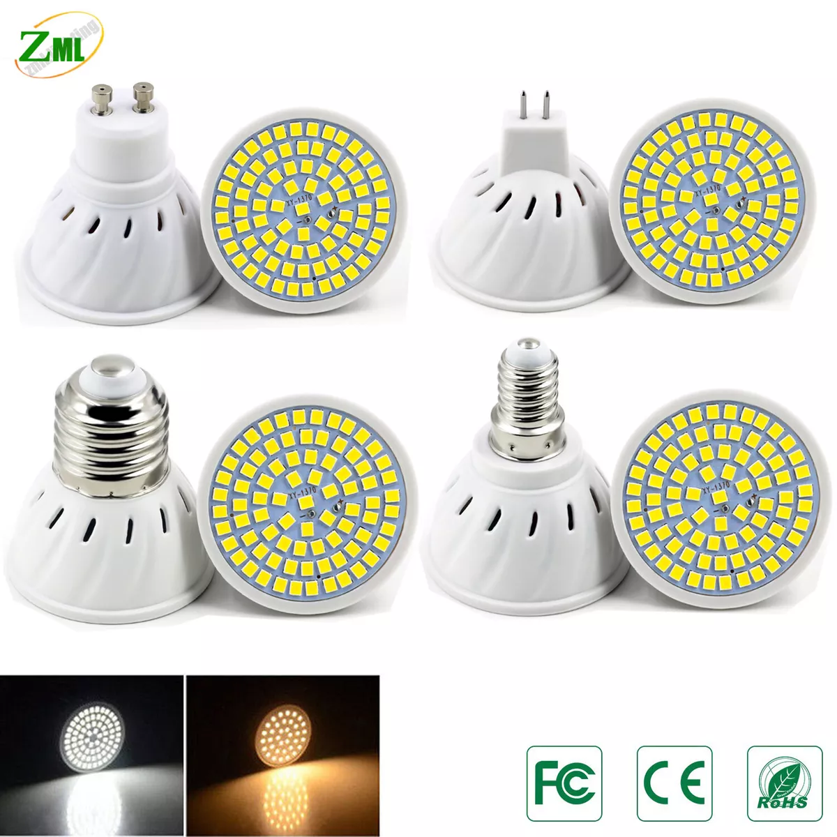 LED Bulb 5W 8W 10W E14 GU10 MR16 E27 Downlight Lamp 220V 2835SMD