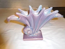 Vintage Royal Haeger by Royal Hickman Purple & Blue Sea Shell Vase #299