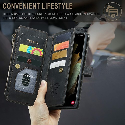 CaseMe Wallet Case for Samsung Galaxy S25+ plus 5G w/ ID Card slots holder Cover - Imagen 34 de 55