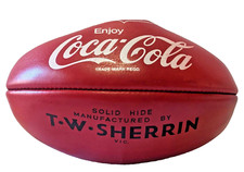 Rare T.W Sherrin Coca-Cola Football Red Size 5 Leather AFL