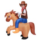 Kids Child Inflatable Horse Costume Girls Boys Cowboy Ride Horse Funny Disfraces