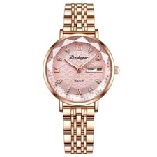 Women's Stainless Steel Quartz Wristwatch Elegant Ladies Date Watches Waterproof