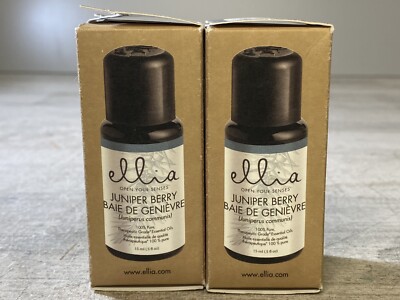 Ellia 100% Pure Juniper Berry Essential Oil 15 mL Lot If 2 New