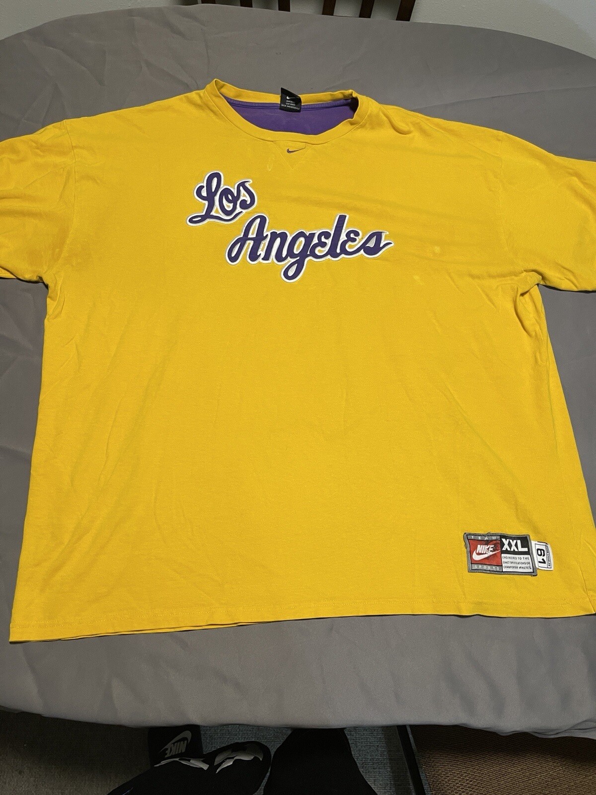 Vintage Lakers center swoosh shirt XXL