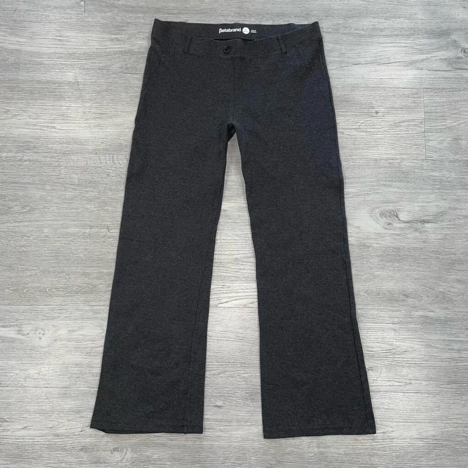 Betabrand Women’s Large Petite Bootcut Dress Pant Classic Yoga Stretch Pull On - Image 2 of 4