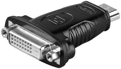 Adapter HDMI/DVI-D, HDMI-Stecker Typ A auf DVI-I Buchse Dual-LLink 24+1 Nickel