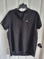 Figs Technical Collection Labor and Delivery Women's Black Scrub Top Size Large