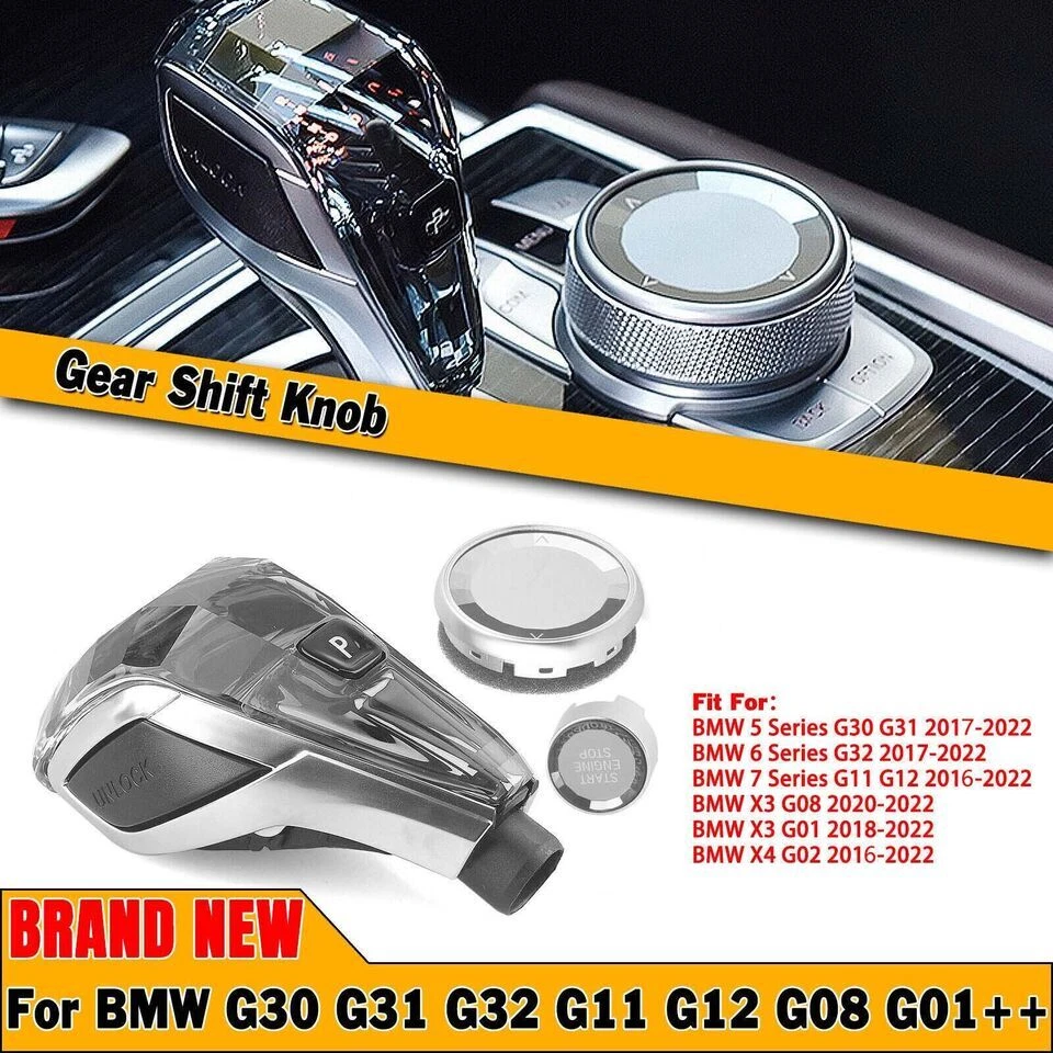 3PCS Crystal Gear Shifter Knob Kit COLOR M for BMW G30 G31 G11 G12 5 6 7 Series  - Image 4 of 4