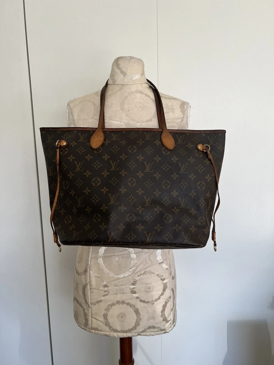 Louis Vuitton Neverfull MM Monogram Leather Tote Bag