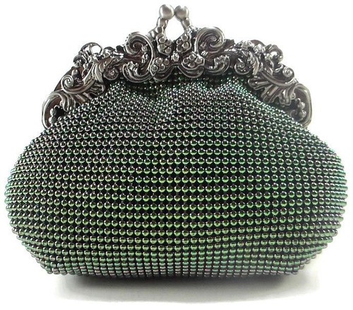 XX-Small Women's Evening clutch Metal Beaded Mesh Purse for Party Prom Wedding - Picture 19 of 47