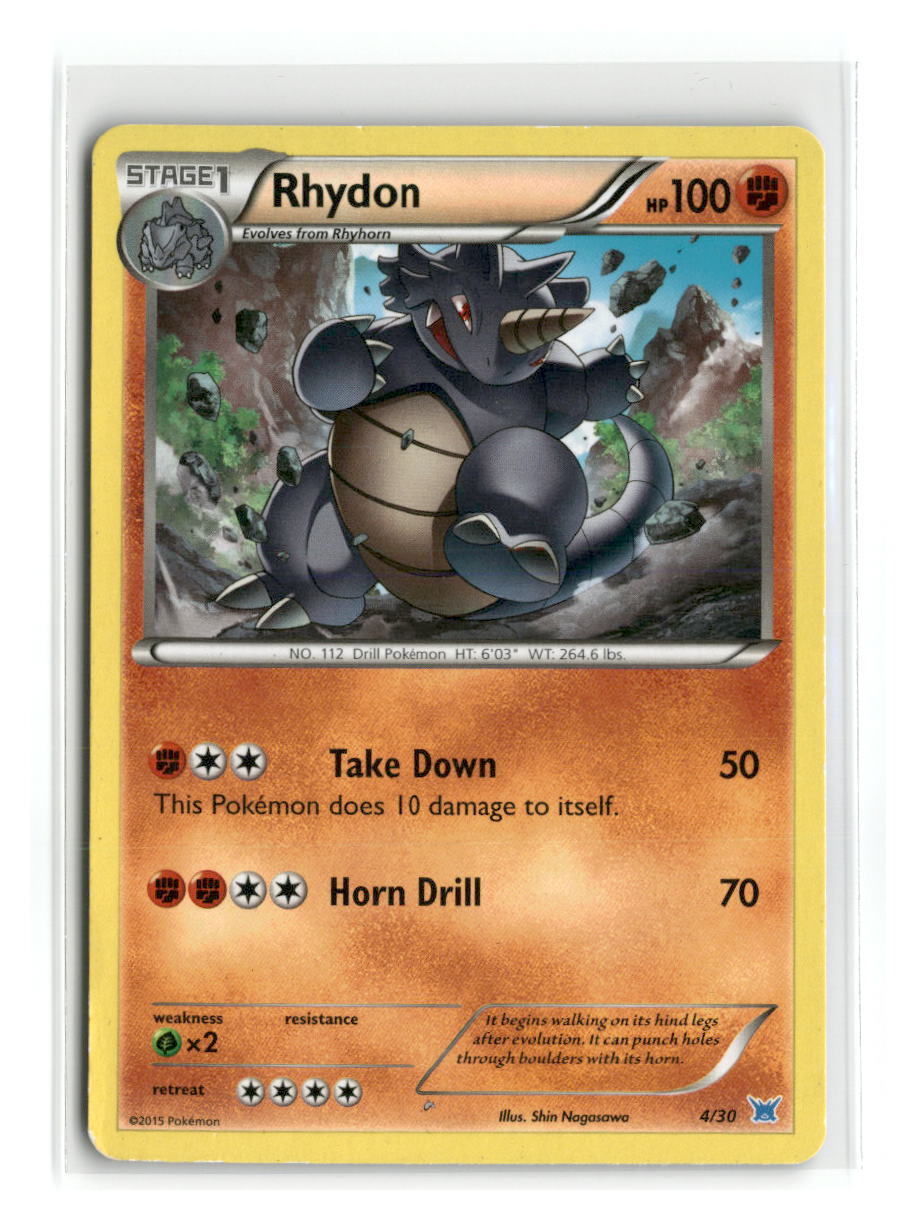 Rhydon (#4) - #4/30 - Pokemon TCG Card-LP