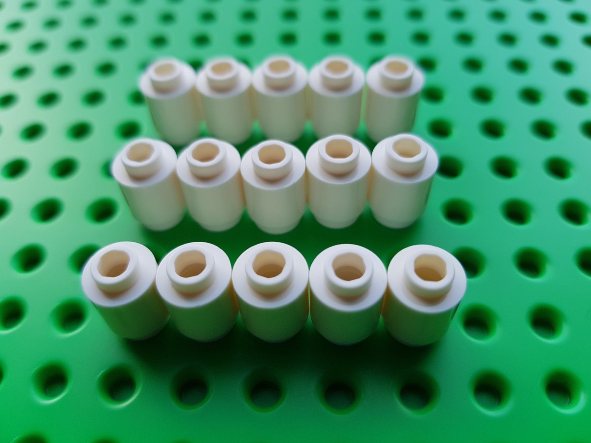 Lego 15 x 3062 B Brick x Round White 306201 (#AA53) White