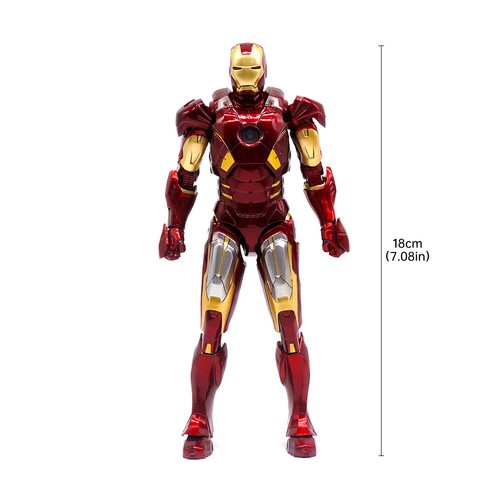 ZD IRON MAN Mark VII MK7 18cm Action Figure Marvel Avengers Model Display Toys - Picture 4 of 14