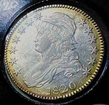 1820 Square Base 2 No Knob Large Date O-106 variety Capped Bust Half Dollar