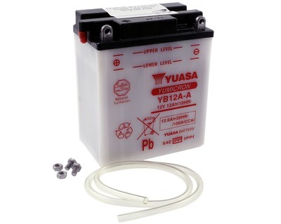 Batterie YUASA YB12A-A 12Ah ohne Säurepack für DUCATI HONDA CB250 650 KAWASAKI