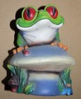 Rainforest Cafe Tree Frog Cha-Cha Coin Bank (Missing Stopper)
