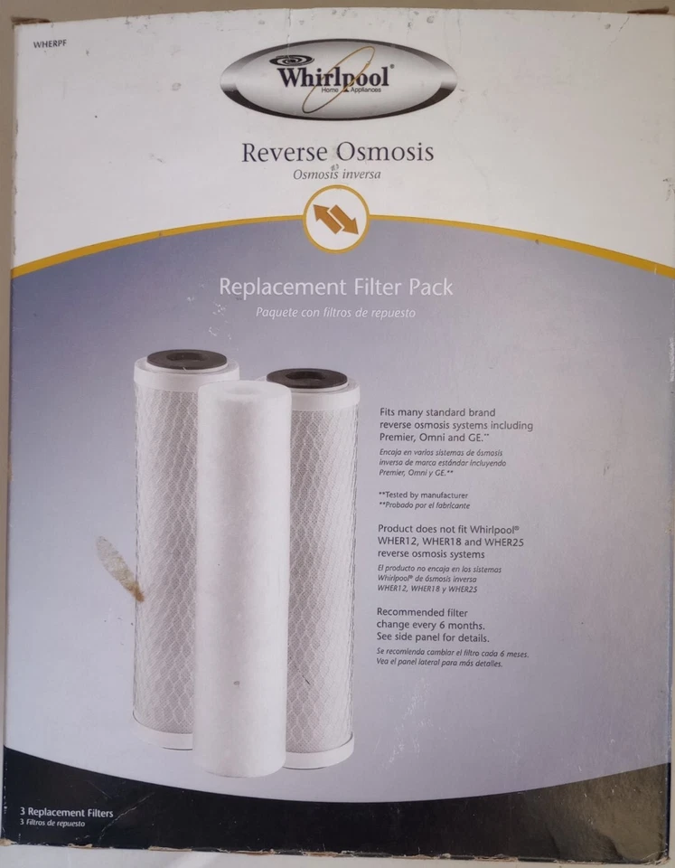 WHIRLPOOL REPLACEMENT FILTER PACK Reverse Osmosis 3 Pack WHERPF - Image 3 of 4