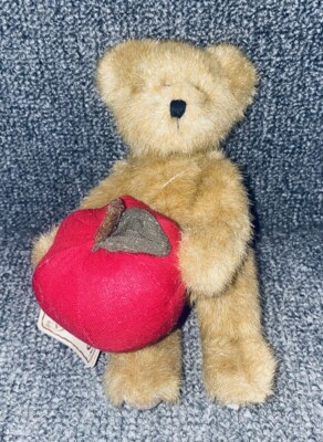 6  Boyd s Bear Holding Red Apple Teddy Stuffed Animal Head Beans Collection Toy