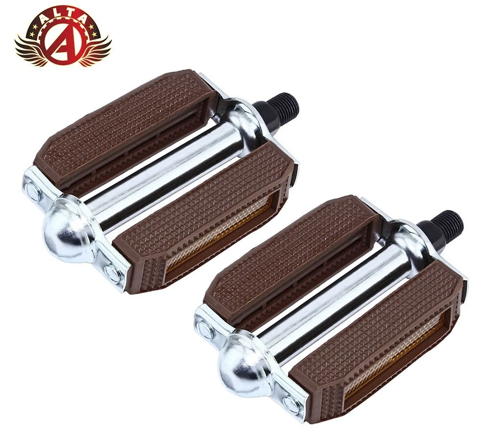 ALTA BICYCLE BROWN CLASSIC PEDALS CRUISER LOWRIDER CHOPPER, 1/2"
