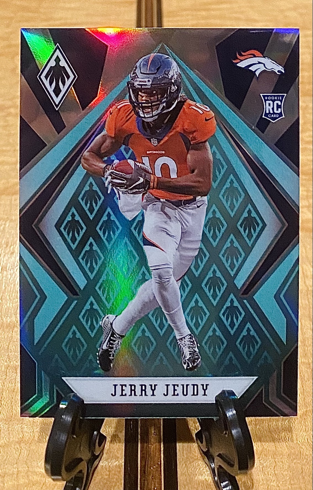 2020 Panini Phoenix Teal Prizm /175 Rookie #105 Jerry Jeudy Broncos RC