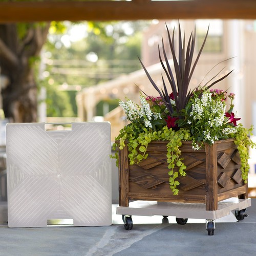 DeVault Enterprises DEVSQH16G Gray Square Plant Dolly with Handle 16x16x4 for sale online eBay