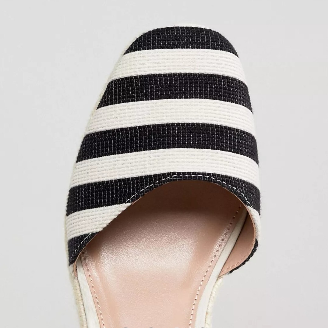 [Miss Selfridge] Stripe Espadrille Wedge Heel Sandals Size 7.5 -NEW- image 3