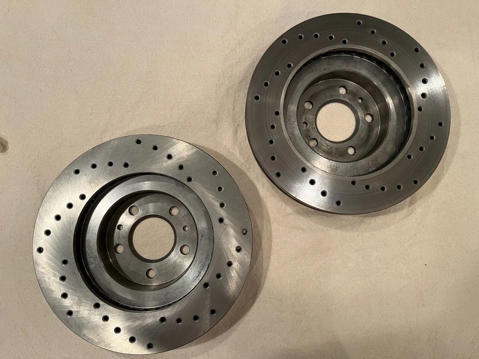 1988-1991 FERRARI TESTAROSSA BREMBO PERFORMANCE BRAKE DISC ROTORS FRONT SET- NEW — 第 2/4 张图片