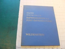 vintage ART book: 1972 FACES from the world of IMPRESSIONISM & POST -- 71 works