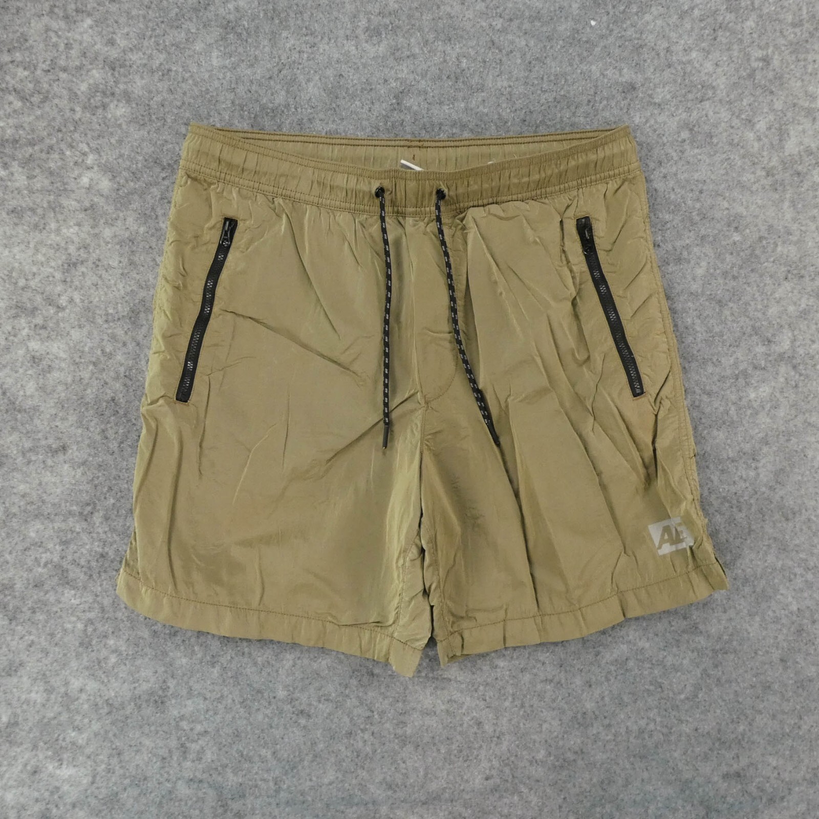 American Eagle Swim Trunk Shorts Mens Medium Drawstring Olive Brown eBay