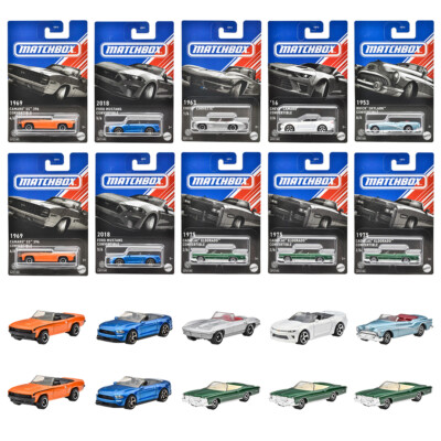 Matchbox Theme Assortment American Convertible Mini Car x10 Box
