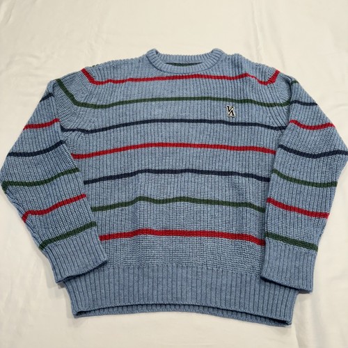 RCVA Boy's Yalla Stripe Sweater Size 5/6 Crew Long Sleeve Pullover Wool Blend - Picture 2 of 8
