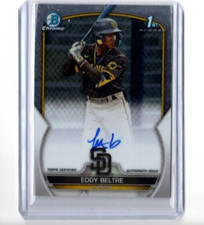 2023 Bowman Chrome Prospects Eddie Beltre Autograph Rookie Card San Diego Padres