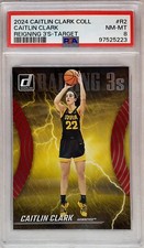 2024 Caitlin Clark Collection Panini #R2 Raining 3's IOWA *Fresh Grade PSA 8
