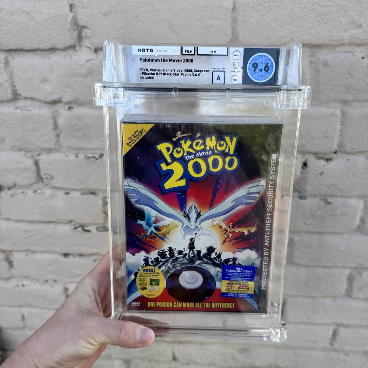 Pokémon The Movie 2000 Sealed DVD With Promo Card Pikachu 27 Wata